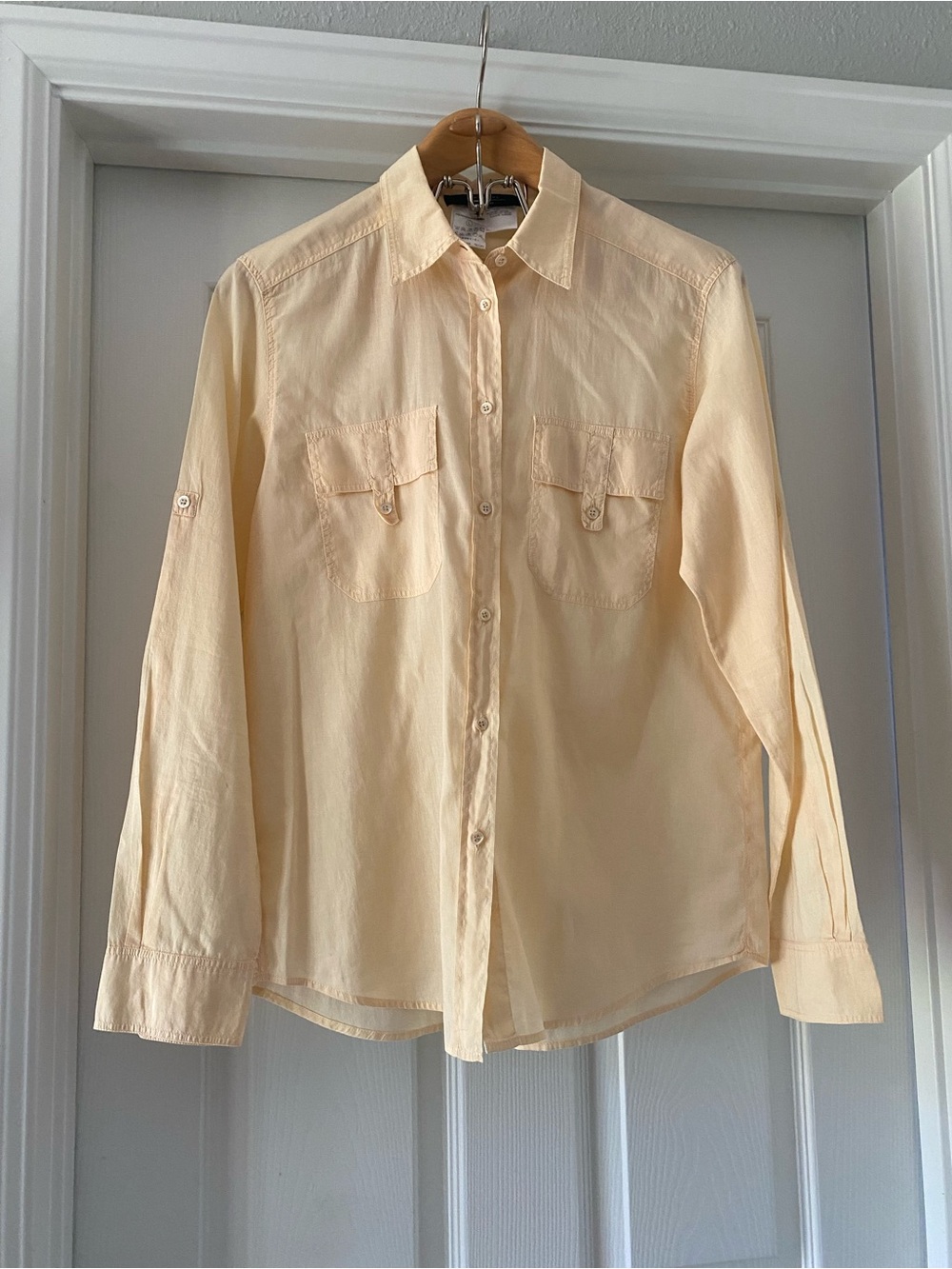 MAXMARA WEEKEND Apricot Cotton BLOUSE SIZE L
